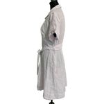 Hill House  Size Large Linen The Laura Dress Lilac Stripe $165 Photo 5