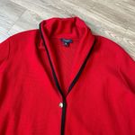 CHAPS Women's Red Knit Button Down Coat Plus Size 1X Photo 2