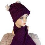 Handmade Bright Purple Crochet Hat & Scarf Set – Cozy & Stylish Photo 0