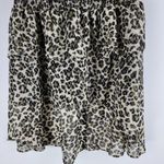 Walter Baker NEW  Tiered Ruffle Skirt Dusty Olive Leopard Print Size 4 Photo 2