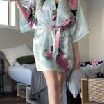 Vintage Jian Bao Gong Baby Blue Kimono Style Robe Photo 0