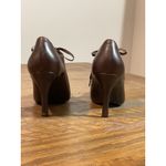 Nine West  Heels Witchy 7.5 Lace Up Stiletto High Heel Ankle Booties Brown Shoes Photo 3