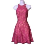 Dress The Population Dress Lace Gold Strappy Cocktail Party USA Pink Photo 1