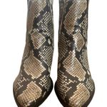 Treasure & Bond Ankle Booties Wedge Boots Faux-Snakeskin Print Black Tan 7 Photo 4