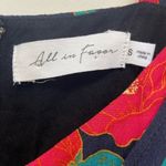 All in Favor  small rose tie front romper floral fushia and black Photo 8