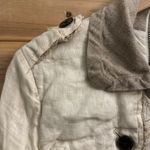 ALLSAINTS  Size 8 100% Linen Harlequin Button Front Trench Coat Lagenlook Photo 4