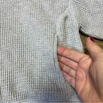 Aerie Gray Waffle Knit Cropped Zip Hoodie Womens Size XS Photo 1