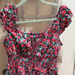 Old Navy  Floral Smocked Square Neck Puff Sleeve Mini‎ Dress Women's Small Photo 2