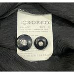 Valentino Studio VTG Textured Long Sleeve Silk Shirt Rhinestone Button EU42 US8 Black Size 8 Photo 7