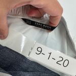 ZARA ‎ Top Womens Small Blue White Striped Off Shoulder Top Tie Sleeve Photo 2