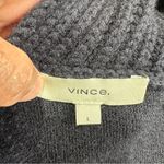 Vince  Women’s Rib Placket Wool Cashmere Open Front Cardigan Sweater in Navy L Photo 7