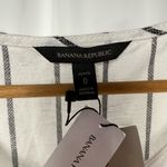 Banana Republic NWT  Linen Blend Wide Leg Striped Jumpsuit in White Black Sz 0P‎ Photo 6