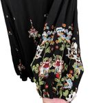Free People Black Oxford Embroidered Long Sleeve Back Cut Out Mini Dress Women S Photo 8