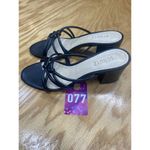 Schutz Princey Women's 8 B Black Knotted Block Heel Slide Slip-On Strappy Sandal Photo 1