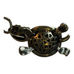 Turtle Necklace Rhinestone Green Brown‎ Black Chain Pendant Movement Jewelry Photo 6