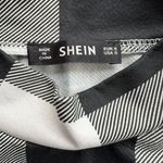 SheIn Buffalo Plaid Mock Neck Short Sleeve Crop Top in Black/White - Size Small Photo 11