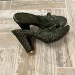 Anthropologie  Paola Ferri green woven heels Photo 2