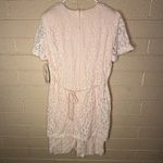 Dress Barn Pink Midi Dress with Lace Detailing Photo 1