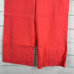 Lands' End Womens size 12 Cropped Wide Leg Pull On Linen Pants Salmon Pink Photo 3
