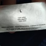 Anne Klein Size Large Dark Blue Lucile Cotton Gauze Long Sleeve Button-Up Shirt Photo 5