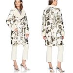 Boston Proper  Faux Suede Shearling Coat Floral Print S Photo 2