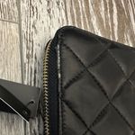 DKNY Black Leather Wallet W Wristlet Strap Zip Around Style (w Defects) Photo 4