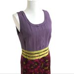 Boden USA Boden Limited Edition Dress Silk Sleeveless Pencil Lined Floral Purple Size 12 Photo 3