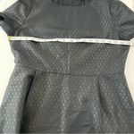 Madewell LBD Textured Black Brocade Jacquard Fit & Flare Dress Metallic Classic Photo 11