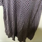 Maison Margiela navy red honeycomb pattern midi long sleeve silk dress sz XS Photo 6