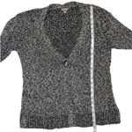 J.Jill Black/White Single Button Cardigan Size MP Petite Minimalist Normcore Black Photo 5