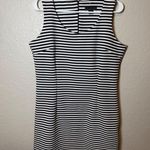 Attention Black and White Striped Sleeveless Sheath Dress Size L/G Photo 0