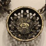 Lia Sophia  Boho CZ Rhinestone Faux Pearl Brass Tone Runway Statement Necklace Photo 7