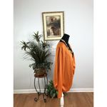 H & M Women Top XXL Long Sleeve Pullover Plunge Neck Y2K Orange Rushed Front Size 2X Photo 1