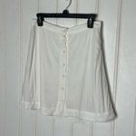 Avec Les Filles  Button Down White Rayon Skirt 442 Photo 5