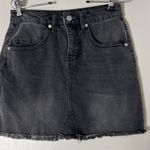 Wild Fable  black denim, miniskirt size 4 with frayed hem Photo 4