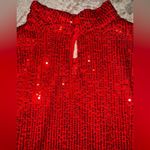 Vine & Love Red Sequin Long Sleeve Blouse Photo 3