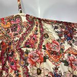 OndadeMar Women Small Pink Floral Paisley One Shoulder 100% Cotton Dress Coverup Photo 4