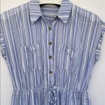 Pink republic Blue and White Striped Mini Dress Small Photo 4