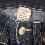 True Religion Vintage dark wash bootcut jeans with leather tab Photo 3