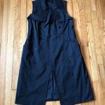 Magaschoni  EUC Women's Sleeveless Black Button Front Collared Dress Photo 0