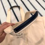 Tory Burch large canvas tote bag. Ivory Photo 4