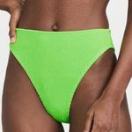 Good American Neon Green Chartreuse Always Fits Smocked Bikini Bottoms 00/0 NWOT Photo 0