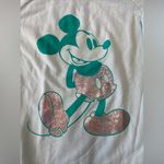 Disneyland  Parks Sz Large Mickey Mouse Sweatshirt Aqua Silver Crewneck Photo 0