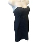 Juicy Couture Y2K  Denim Strapless Mini Dress Smocked Back Stretch M Bachelorette Photo 2