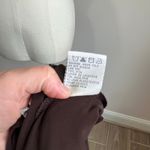 Dress Barn Y2K Chocolate Brown Slinky Midi Dress 10 Stretch V Neck Elegant Photo 5