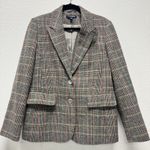 Chadwick's  of Boston Blazer Womens 12 Gray Tweed Wool Blend Suit Jacket Plaid Photo 0
