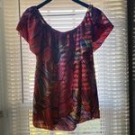 Catherine Malandrino NWT off the shoulder tropical palms top, size large Photo 8