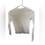 Hollister white long sleeve ribbed cropped shirt size small Photo 2