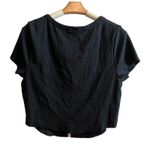 Wild Fable Women's Black Short Sleeve Snap Placket T-Shirt - Size XXL - NWT Photo 3