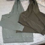 Gap Sage green sweat shirt cropped hoodie bundle set size S Photo 2